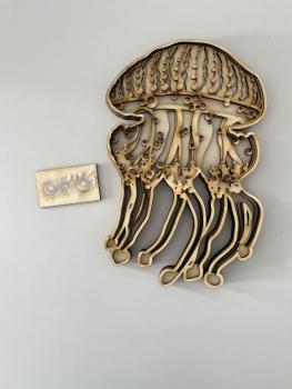 Medusa (Qualle) als Mandala Wandbild